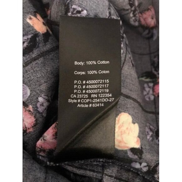 ARITIZIA BABATON Malik Blouse Off the Shoulder Top Size XXS Indigo Blue Floral - Picture 9 of 9